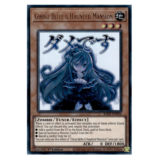 Ghost Belle & Haunted Mansion (Stamp) - RA05-EN092 - Ultra Rare - 1st Edition