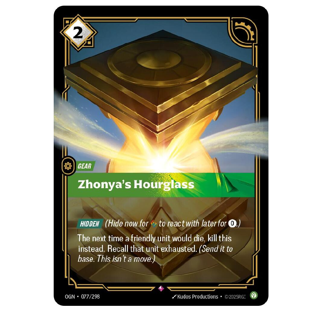 Zhonya's Hourglass - OGN 077/298 - Rare - 1st Edition