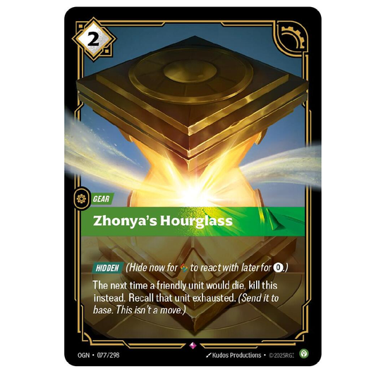 Zhonya's Hourglass - OGN 077/298 - Rare - 1st Edition