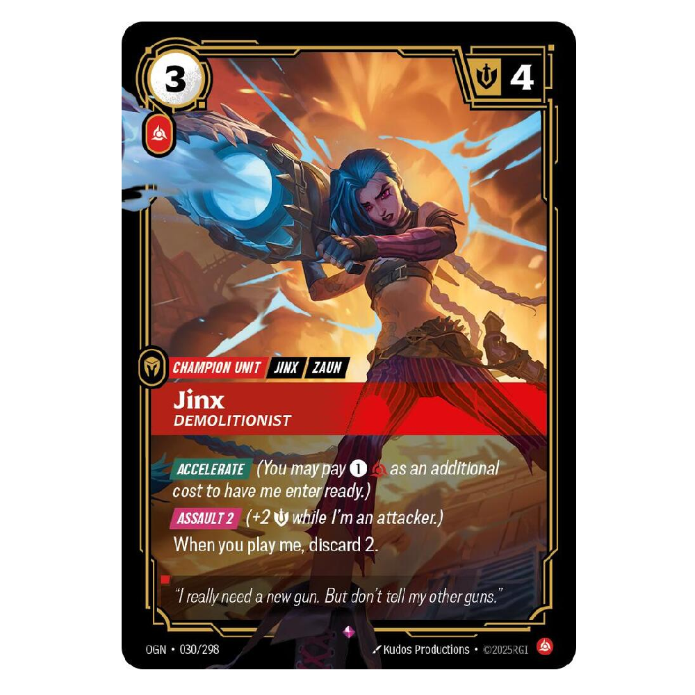 Jinx Demolitionist - OGN 030/298 - Rare - 1st Edition