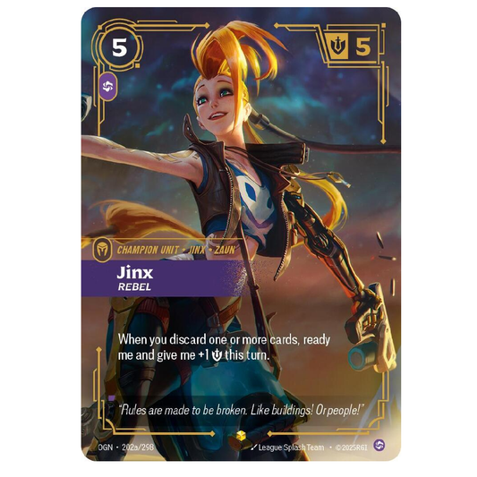 Jinx Rebel (Alt Art) - OGN 202a/298 - Showcase - 1st Edition