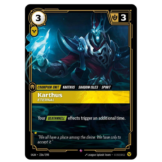 Karthus Eternal - OGN 236/298 - Rare - 1st Edition
