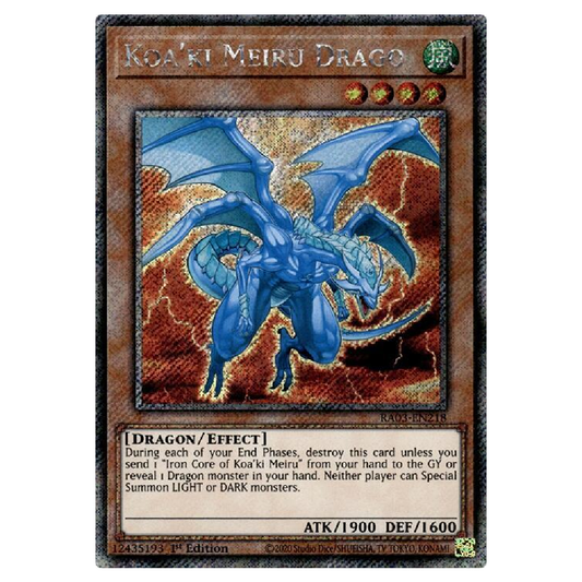 Koa'Ki Meiru Drago - RA03-EN218 - Platnium Secret Rare - 1st Edition