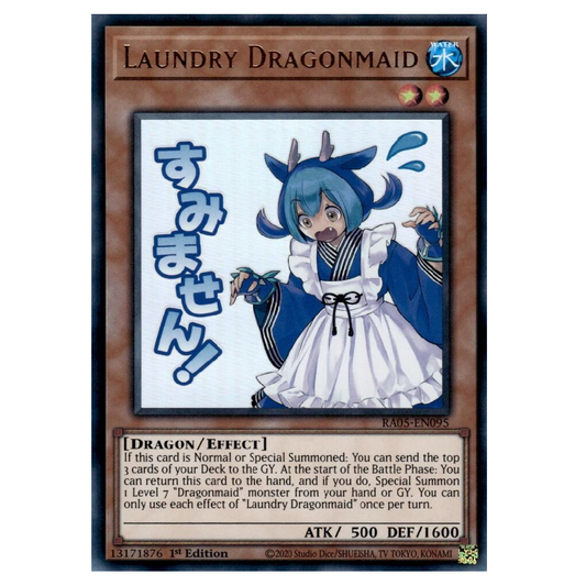 Laundry Dragonmaid (Stamp) - RA05-EN095 - Ultra Rare - 1st Edition