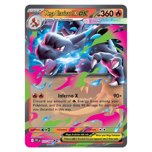 Mega Charizard X ex - PLF 013/094 - Double Rare - 1st Edition
