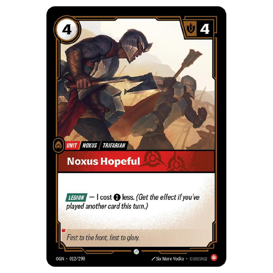 Noxus Hopeful (Foil) - OGN 012/298 - Common - 1st Edition