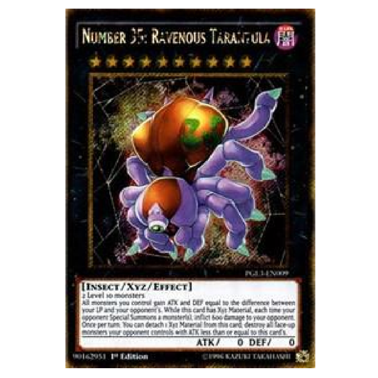 Number 35: Ravenous Tarantula - PGL3-EN009 - Gold Secret Rare - 1st Edition