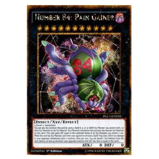 Number 84: Pain Gainer - PGL3-EN010 - Gold Secret Rare - 1st Edition