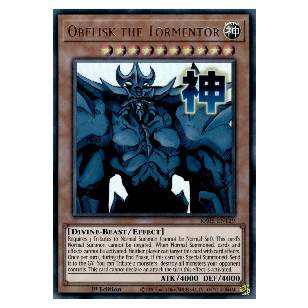 Obelisk the Tormentor (Stamp) - RA05-EN129 - Ultra Rare - 1st Edition
