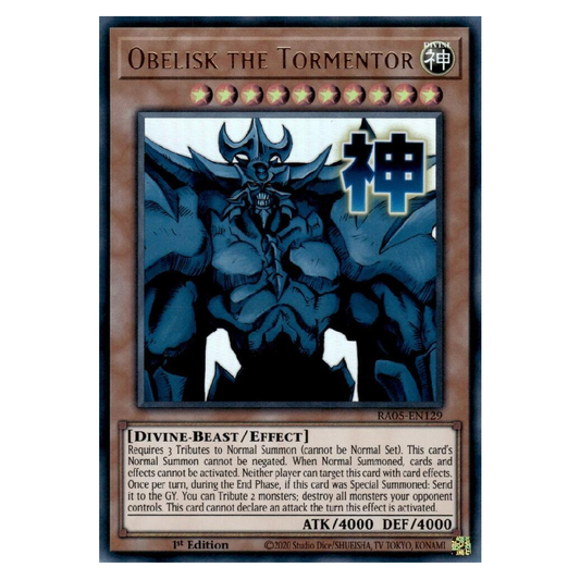 Obelisk the Tormentor (Stamp) - RA05-EN129 - Ultra Rare - 1st Edition