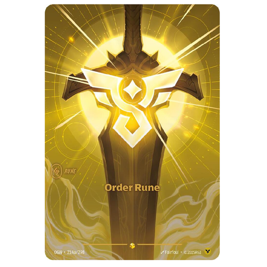 Order Rune (Alt Art) - OGN 214a/298 - Showcase - 1st Edition