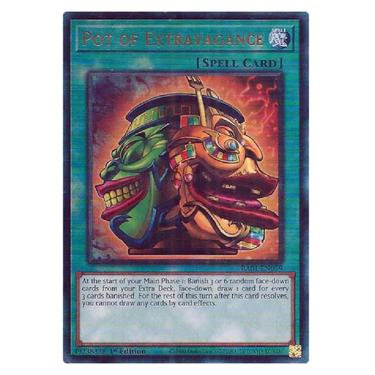 Pot of Extravagance - RA01-EN059 - Prismatic Ultimate Rare - 1st Edition