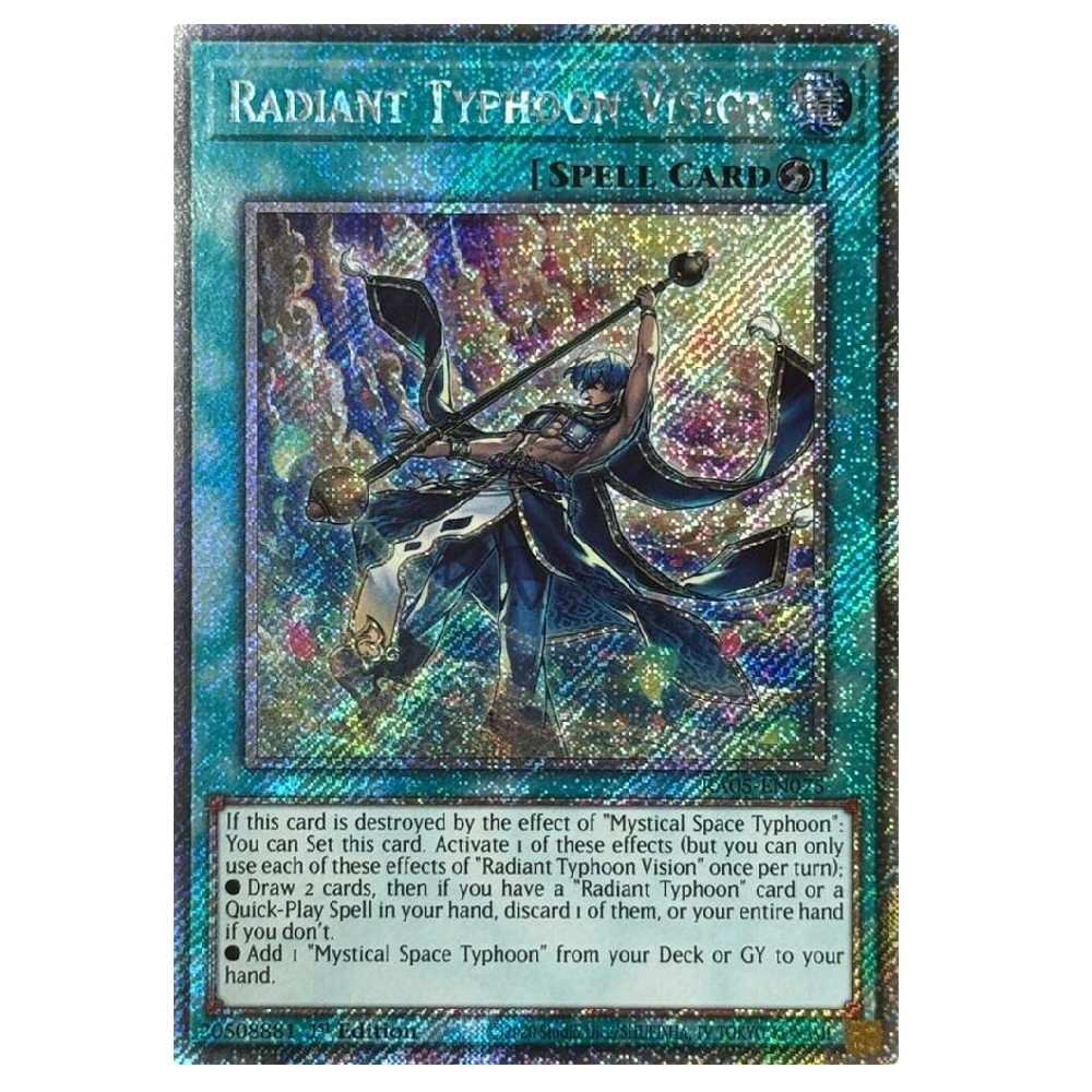 Radiant Typhoon Vision - RA05-EN075 - Platinum Secret Rare - 1st Edition