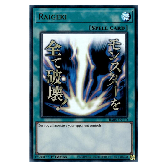 Raigeki (Stamp) - RA05-EN110 - Ultra Rare - 1st Edition