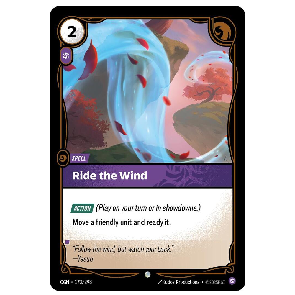 Ride the Wind (Foil) - OGN 173/298 - Common - 1st Edition