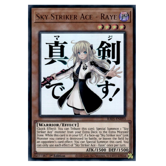 Sky Striker Ace - Raye (Stamp) - RA05-EN093 - Ultra Rare - 1st Edition