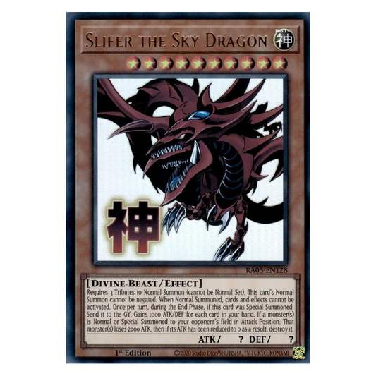Slifer the Sky Dragon (Stamp) - RA05-EN128 - Ultra Rare - 1st Edition