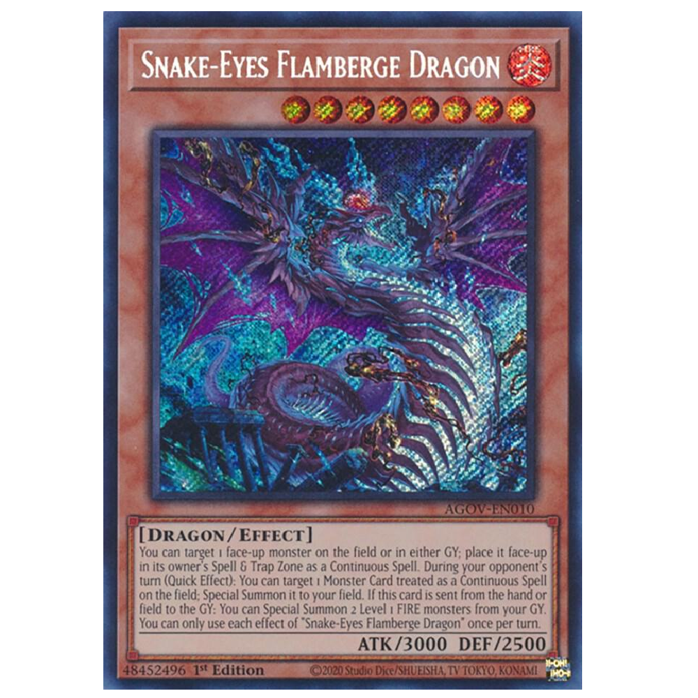 Snake-Eyes Flamberge Dragon - AGOV-EN010 - Secret Rare - 1st Edition