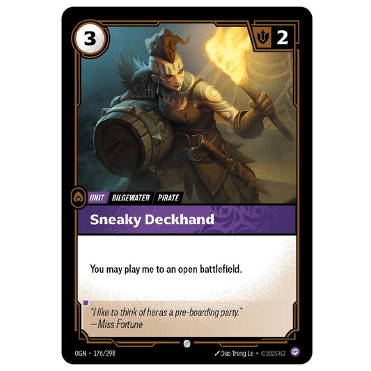 Sneaky Deckhand (Foil) - OGN 176/298 - Common - 1st Edition