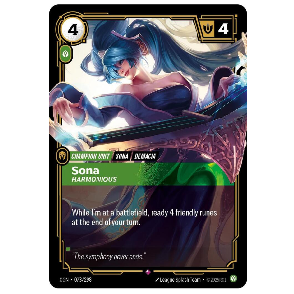 Sona Harmonious - OGN 073/298 - Rare - 1st Edition