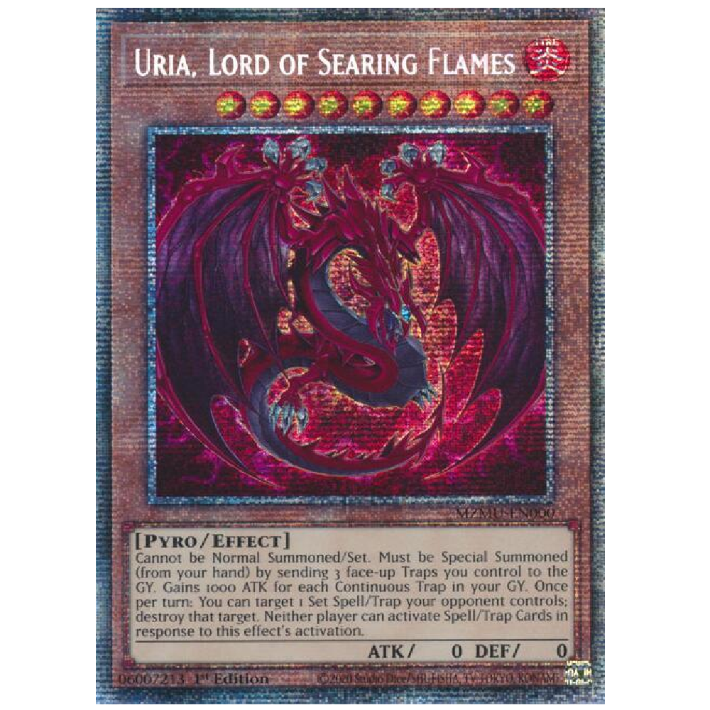 Uria, Lord of Searing Flames - MZMU-EN000 - Starlight Rare - 1st Edition