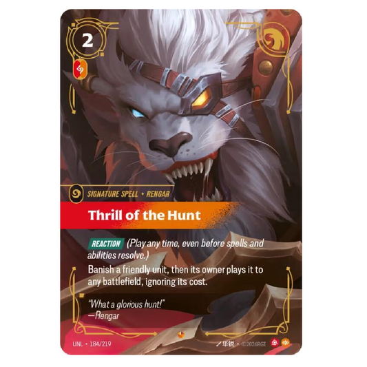 Thrill of the Hunt - UNL 184/219 - Epic - 1st Edition