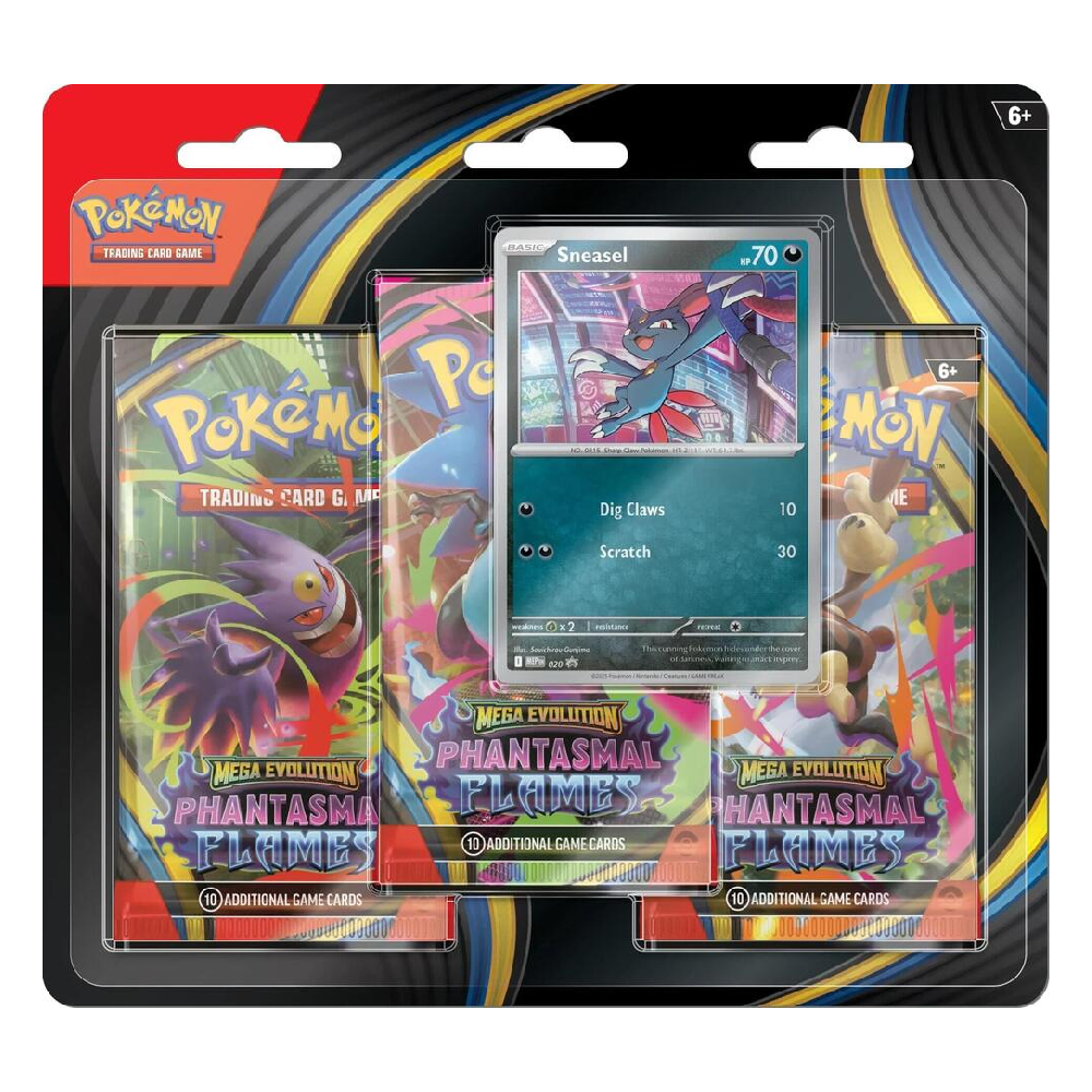 Pokemon TCG: Mega Evolution - 3-Pack Blister - Phantasmal Flames (Sneasel)