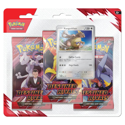 Pokemon TCG: Scarlet & Violet - 3-Pack Blister - Destined Rivals (Kangaskhan)