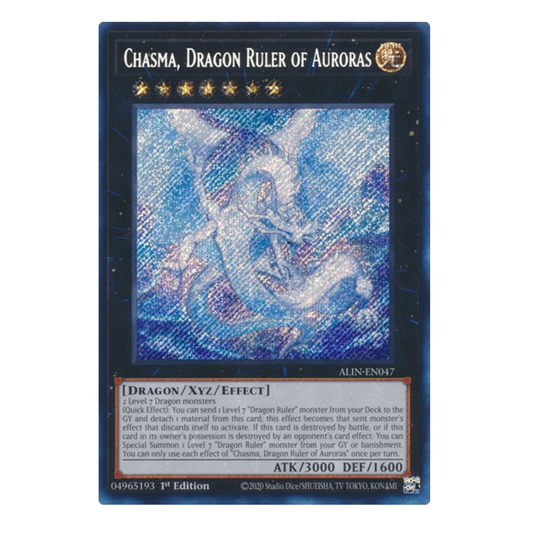 Chasma, Dragon Ruler of Auroras - ALIN-EN047 - Secret Rare - 1st Edition