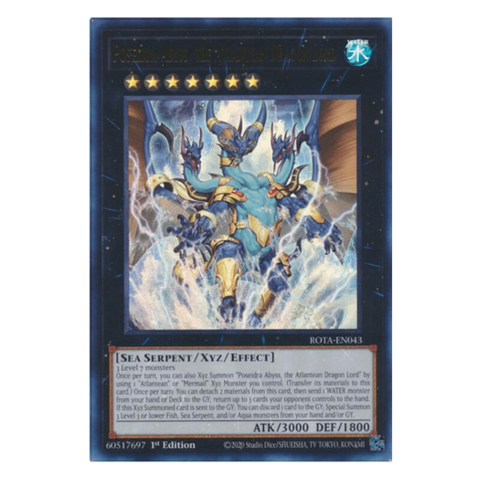 Poseidra Abyss, The Atlantean Dragon Lord - ROTA-EN043 - Ultra Rare - 1st Edition