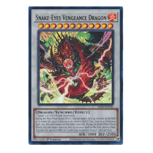 Snake-Eyes Vengeance Dragon - ALIN-EN040 - Ultra Rare - 1st Edition
