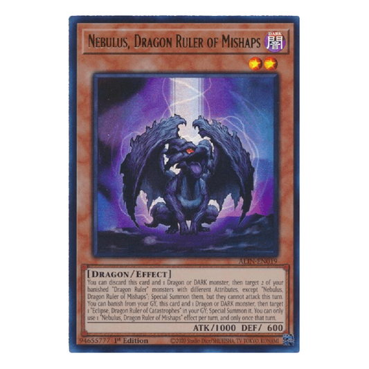 Nebulus, Dragon Ruler of Mishaps - ALIN-EN019 - Ultra Rare - 1st Edition