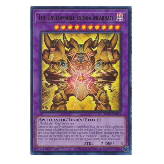 The Unstoppable Exodia Incarnate - INFO-EN033 - Ultra Rare - 1st Edition