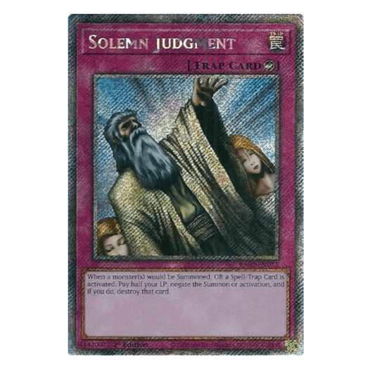 Solemn Judgment - RA02-EN075 - Platinum Secret Rare - 1st Edition