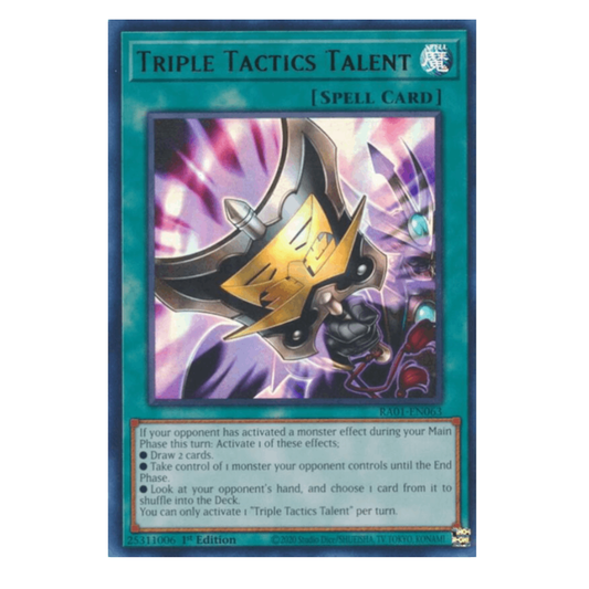 Triple Tactics Talent  - RA01-EN063 - Ultra Rare - 1st Edition