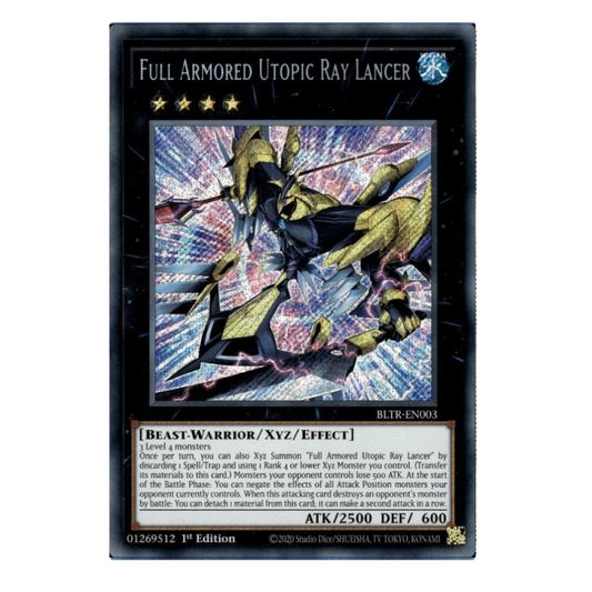 Full Armored Utopic Ray Lancer - BLTR-EN003 - Secret Rare - 1st Edition