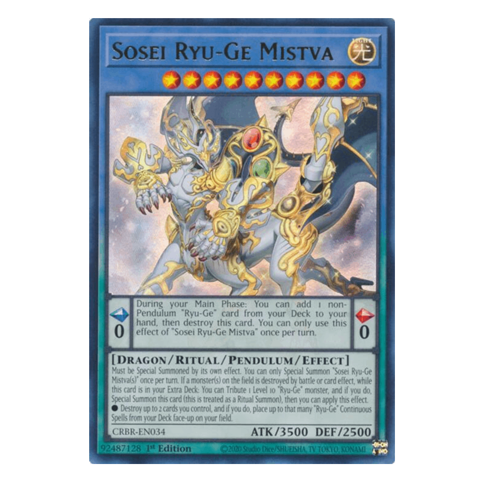 Sosei Ryu-Ge Mistva - CRBR-EN034 - Ultra Rare - 1st Edition