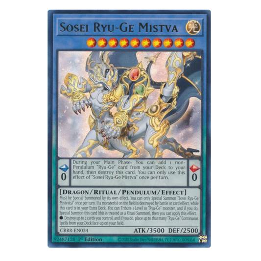 Sosei Ryu-Ge Mistva - CRBR-EN034 - Ultra Rare - 1st Edition