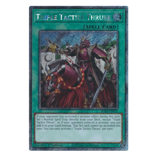 Triple Tactics Thrust - RA03-EN072 - platinum Secret Rare - 1st Edition