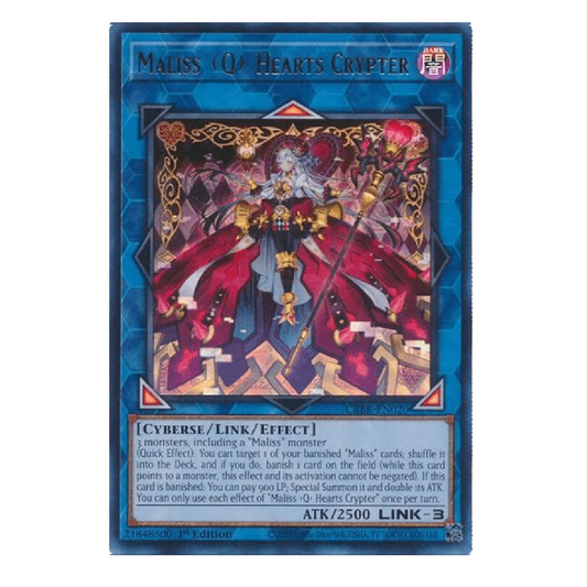 Maliss Q Hearts Crypter - CRBR-EN020 - Ultra Rare - 1st Edition
