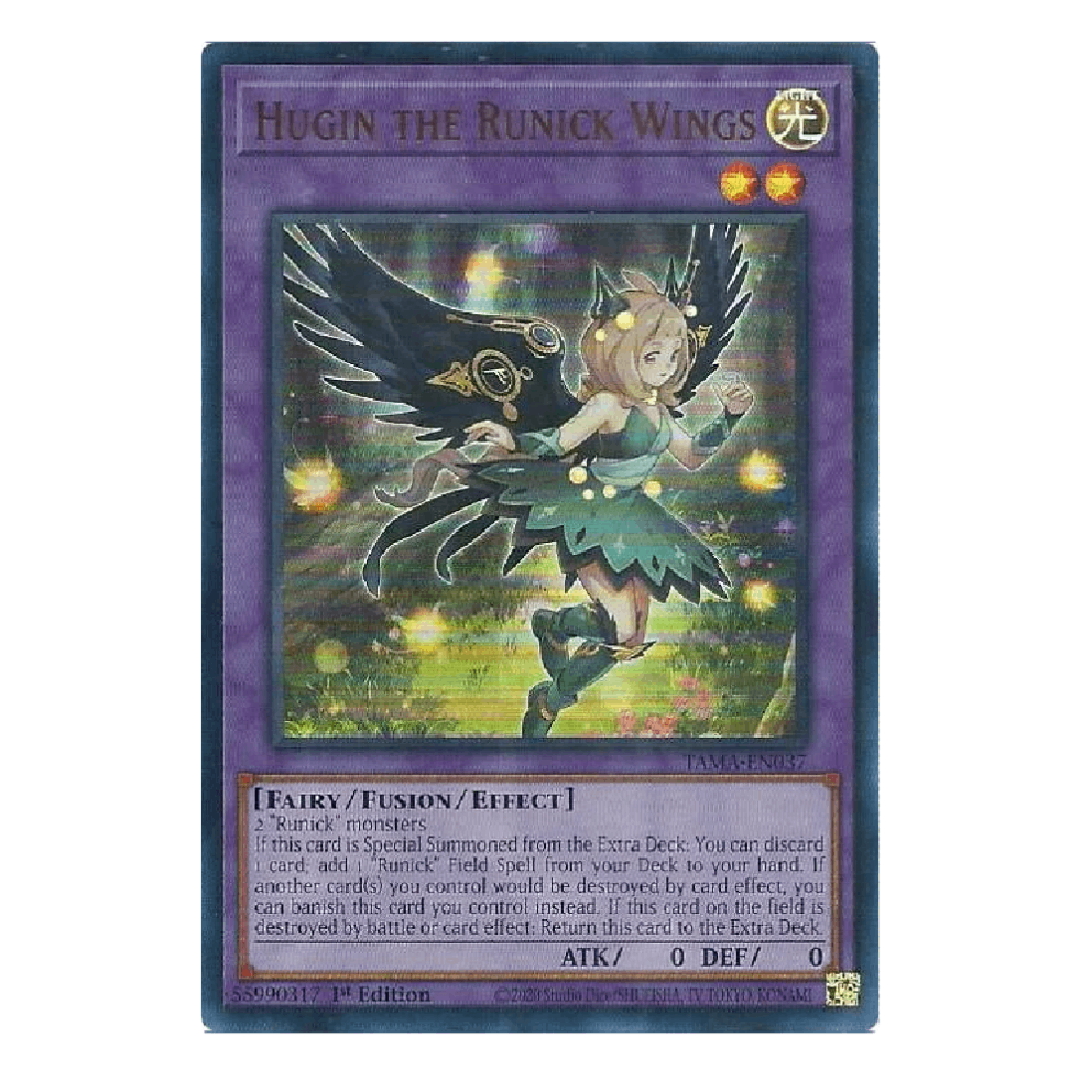 Hugin The Runick Wings - TAMA-EN037 - Ultra Rare - 1st Edition