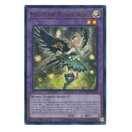Hugin The Runick Wings - TAMA-EN037 - Ultra Rare - 1st Edition