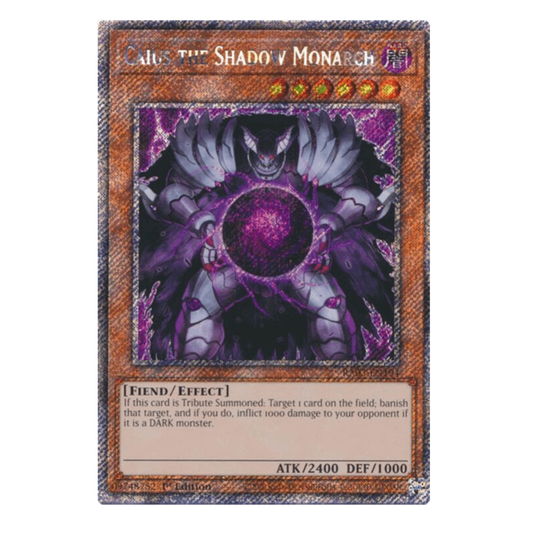 Caius the Shadow Monarch - RA03-EN194 - Platinum Secret Rare - 1st Edition