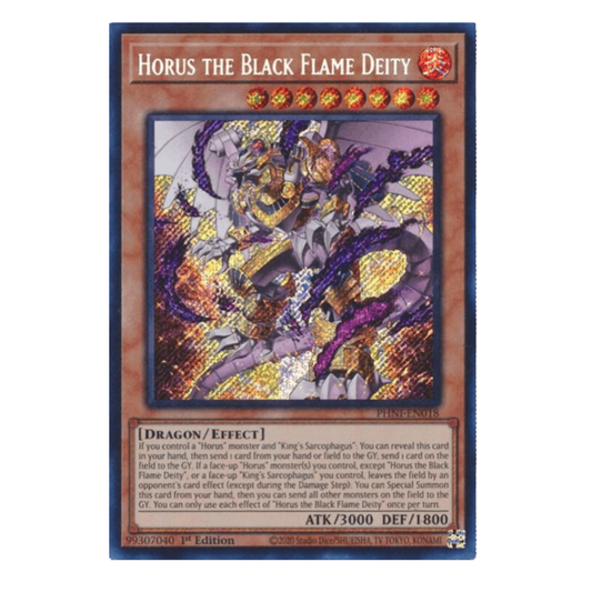 Horus the Black Flame Deity  - PHNI-EN018 - Secret Rare - 1st Edition