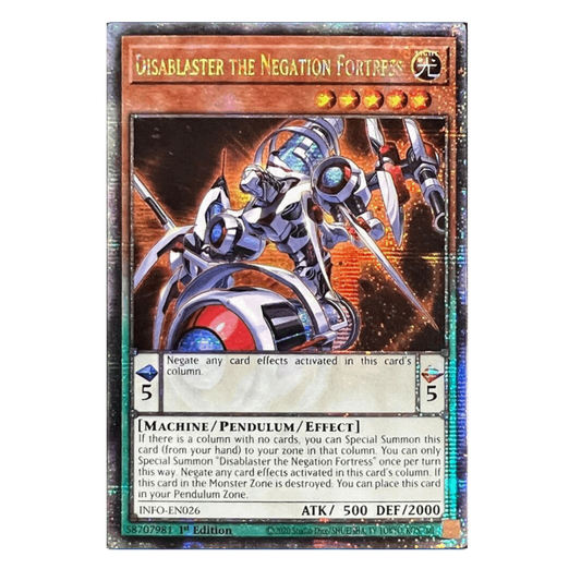 Disablaster the Negation Fortress - INFO-EN026 - Quarter Century Secret Rare - 1st Edition