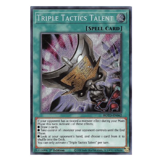 Triple Tactics Talent  - ROTD-EN062 - Secret Rare - 1st Edition
