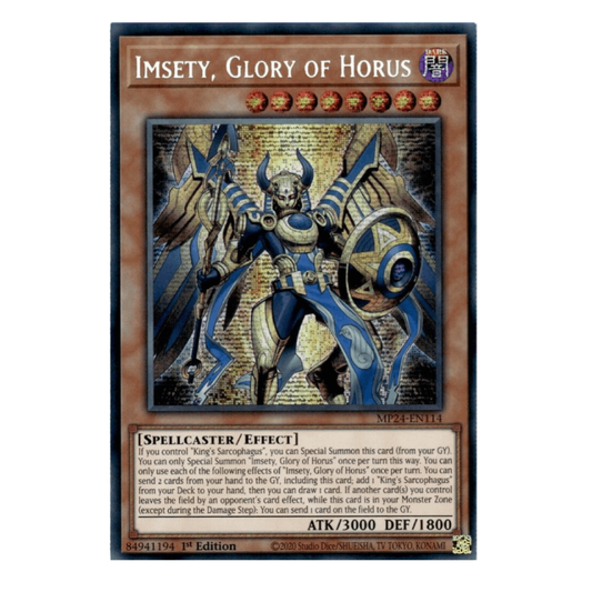 Imsety, Glory of Horus  - MP23-EN114 - Prismatic Secret Rare - 1st Edition