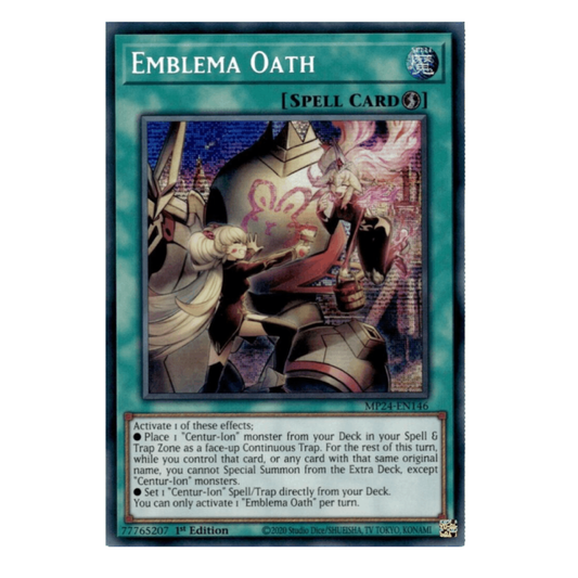 Emblema Oath - MP24-EN146 - Prismatic Secret Rare - 1st Edition