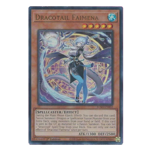 Dracotail Faimena - JUSH-EN002 - Ultra Rare - 1st Edition