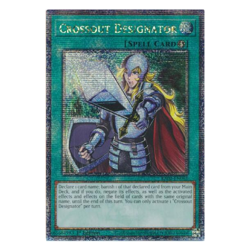 Crossout Designator - RA02-EN063 - Quarter Century Secret Rare - 1st